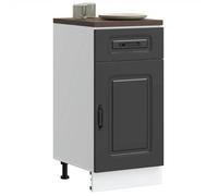 vidaXL Armoire de cuisine Kalmar noir bois d'ingénierie, meuble bas d'évier, meuble bas de cuisine avec tiroir, meuble bas 853468