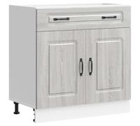 vidaXL Armoire de cuisine Kalmar – Sonoma gris, bois d'ingénierie, bas d'évier, tiroir et porte