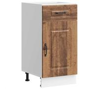 vidaXL Armoire de cuisine Kalmar – Vieux bois (bois d'ingénierie), bas évier avec tiroir et porte