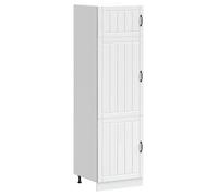 vidaXL Armoire de cuisine Lucca blanc bois d'ingénierie, armoire de cuisine haute, armoire de cuisine indépendante, placard 853867