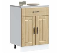 vidaXL Armoire de Cuisine Lucca chêne Sonoma Bois ingénierie, Meuble d'évier, Meuble de Cuisine avec tiroir, Meuble de Cuisine à tiroir