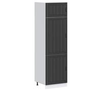 vidaXL Armoire de cuisine Lucca Noir Bois composite