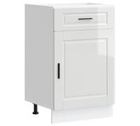 vidaXL Armoire de cuisine Porto blanc brillant en bois d'ingénierie 853959