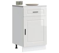 vidaXL Armoire de cuisine Porto blanc brillant bois ingénierie