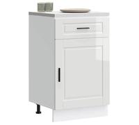 vidaXL Armoire de cuisine Porto blanc brillant en bois d'ingénierie 853959