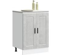 vidaXL Armoire de cuisine Porto gris béton bois d'ingénierie 853921 Gris