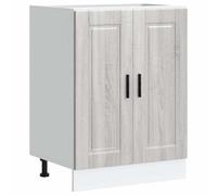 Vidaxl Armoire De Cuisine Porto Sonoma Gris Bois D'ingénierie Marron