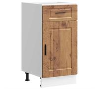 vidaXL Armoire de cuisine Porto vieux bois, bois d'ingénierie, meuble d'évier avec tiroir Marron
