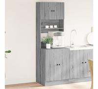 Vidaxl Armoire De Cuisine Sonoma Gris 60x50x180 Cm Bois D?Ingénierie Marron