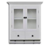 vidaXL Armoire de cuisine suspendue avec porte vitrée en bois blanc