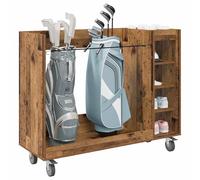vidaXL Armoire de Golf avec Roue Uni Bois Ancien 120 x 45 x 98 cm, Rangement spacieux, Armoire Tendance, Organisateur de Golf rectangulaire, Meuble en Bois Pratique, autoportant