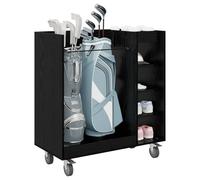 vidaXL Armoire de Golf avec Roue Uni Chêne Noir 90 x 45 x 98 cm