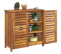 vidaXL Armoire de Jardin avec Stockage Marron 90 x 40 x 90 cm, Solutions de Rangement pour Salon, Cabinet rectangulaire, Organiseur en Bois Moderne, Meuble Durable.