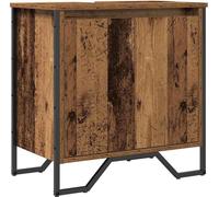 vidaXL Armoire de lavabo avec porte Vieux bois 60 x 35 x 60 cm Bois composite
