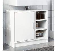 vidaXL Armoire de lavabo 63 x 29 x 55 cm Bois d'ingénierie Blanc