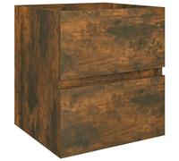 Vidaxl Armoire De Lavabo Chêne Fumé 41x38,5x45 Cm Bois D'ingénierie Multicolore