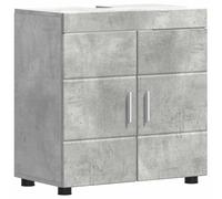 vidaXL Armoire de lavabo de Salle de Bain avec Porte Tulum Gris béton, Meuble de Salle de Bain Stylé, Cabinet Rectangulaire, Vasque Moderne, Pratique, Bois Durable, Organisateurs Spacieux