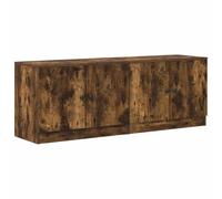 vidaXL Armoire de lit avec Stockage 2 pcs Chêne Fumé 66 x 35 x 48 cm, Rangement Chambre, unité modulable, Table de Nuit rectangulaire, Design Minimaliste, Meuble Fonctionnel, Cabinet Moderne