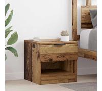 Vidaxl Armoire De Lit Avec Tiroir 2 Pcs Bois Ancien 40 X 39 X 40 Cm