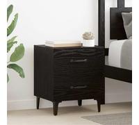 vidaXL Armoire de lit avec tiroir 2 pcs Chêne noir 40 x 35 x 47.5 cm