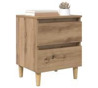 vidaXL Armoire de lit avec tiroir Chêne Artisanal 40 x 35 x 50 cm, Table de Nuit Rustique, Meuble de Chambre Pratique, Petit Cabinet, Rangement en Bois, Design Moderne