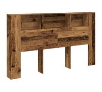 vidaXL Armoire de lit Vieux Bois 180x18,5x102,5 cm, rangement intégré