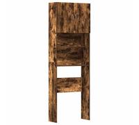 vidaXL Armoire de machine à laver en chêne fumé – 64 x 24 x 190 cm – Bois d'ingénierie