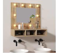 vidaXL Armoire de miroir avec LED Chêne sonoma 60x31,5x62 cm 808885