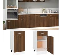 vidaXL Armoire de Plancher à Tiroir Armoire de Cuisine Armoire de Rangement Meuble de Rangement Intérieur Chêne Marron 815572