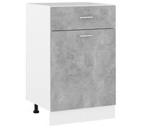 vidaXL Armoire de plancher à tiroir Gris béton 50x46x81,5 cm Aggloméré