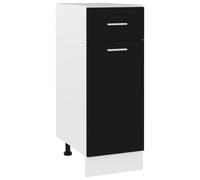 vidaXL Armoire de plancher à tiroir Noir 30x46x81,5 cm Aggloméré