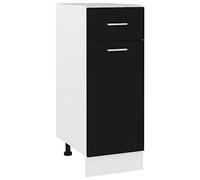 vidaXL Armoire de plancher à tiroir Noir 30x46x81,5 cm Aggloméré
