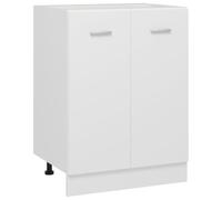 vidaXL - Meuble de cuisine avec 2 étagères - Meuble bas - En panneau aggloméré - Blanc - 60 x 46 x 81,5 cm