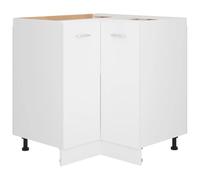 vidaXL Meuble de cuisine d'angle 2 étagères en panneau de particules Blanc 75,5 x 75,5 x 80,5 cm