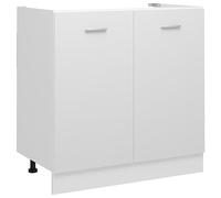 vidaXL - Meuble de cuisine - Meuble bas - En panneau aggloméré - Blanc - 80 x 46 x 81,5 cm