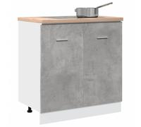 Vidaxl Armoire De Plancher D'évier Gris Béton 80x46x81,5 Cm Multicolore