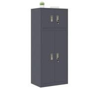 vidaXL Armoire de Rangement 2 pc Anthracite 60 x 40 x 145 cm Acier
