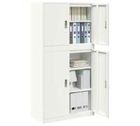 vidaXL Armoire de Rangement 2 pc Blanc 90 x 40 x 175 cm Acier