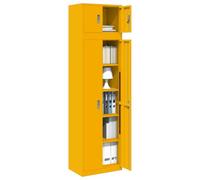 vidaXL Armoire de Rangement 2 pc Jaune Moutarde 60 x 40 x 180 cm Acier