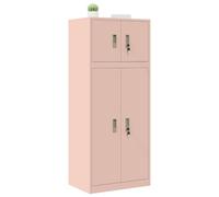vidaXL Armoire de Rangement 2 pc Rose 60 x 40 x 145 cm Acier