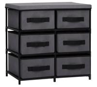 vidaXL Armoire de rangement à 6 tiroirs 55 x 29 x 55 cm Gris acier
