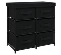 vidaXL Armoire de rangement 6 tiroirs 55 x 29 x 55 cm Noir Acier 337257
