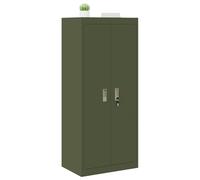 vidaXL Armoire de rangement avec stockage Vert olive 60 x 40 x 140 cm