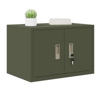 vidaXL Armoire de rangement avec stockage Vert olive 60 x 40 x 40 cm, Rangement de bureau contemporain, cabinet rectangulaire en acier moderne, unité verrouillable sécurisée, solution intérieure compa