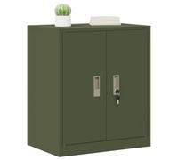 vidaXL Armoire de rangement avec stockage Vert olive 60 x 40 x 70 cm, Rangement de bureau contemporain, cabinet rectangulaire en acier moderne, unité verrouillable sécurisée, solution intérieure compa