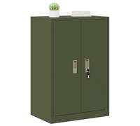 vidaXL Armoire de rangement avec stockage Vert olive 60 x 40 x 90 cm, Rangement de bureau contemporain, cabinet rectangulaire en acier moderne, unité verrouillable sécurisée, solution intérieure compa