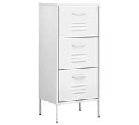 vidaXL Armoire de Rangement Placard Armoire de Stockage Meuble de Rangement Salon Salle de Séjour Intérieur Blanc 42,5x35x101,5 cm Acier