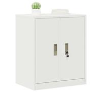 vidaXL Armoire de rangement Blanc 60 x 40 x 70 cm Acier Laminé à Froid, Rangement de bureau contemporain, cabinet rectangulaire en acier moderne, unité verrouillable sécurisée, solution intérieure com