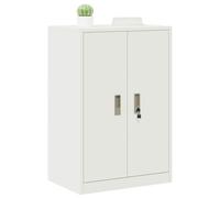 vidaXL Armoire de rangement Blanc 60 x 40 x 90 cm Acier Laminé à Froid, Rangement de bureau contemporain, cabinet rectangulaire en acier moderne, unité verrouillable sécurisée, solution intérieure com