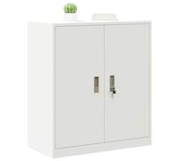 vidaXL Armoire de rangement Blanc 80 x 40 x 90 cm Acier Laminé à Froid, Rangement de bureau contemporain, cabinet rectangulaire en acier moderne, unité verrouillable sécurisée, solution intérieure com